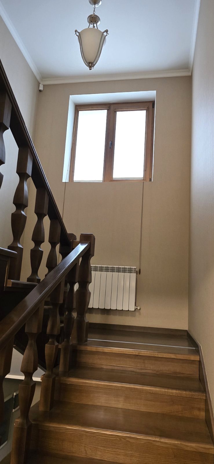 Staircase before - bare window